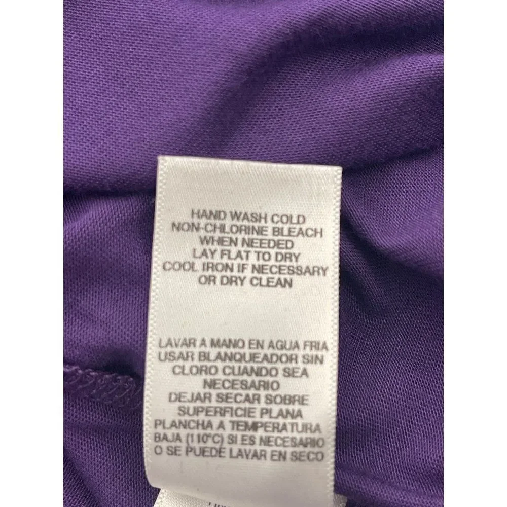 Juicy Couture Women Purple Long Sleeve Mesh  Detail Top Size XS